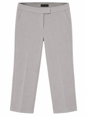 Audrey & Celine Womens Beige Straight-Leg Pants Size 6 Cotton Blend